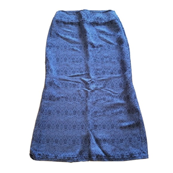 J. Jill Dresses & Skirts - J Jill Skirt Womens 8 Slate Blue Silk Blend Midi Length Flared Career Skirt